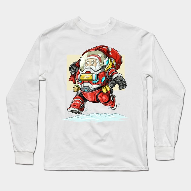 Santa bots Long Sleeve T-Shirt by adhityazul